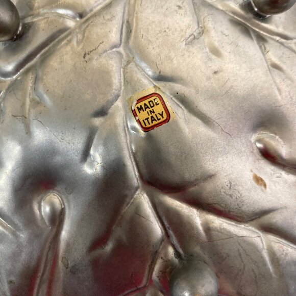 Vintage Italian Mixed Metal Grape Leaf Bowl Trinket Dish - Picture 3 of 4